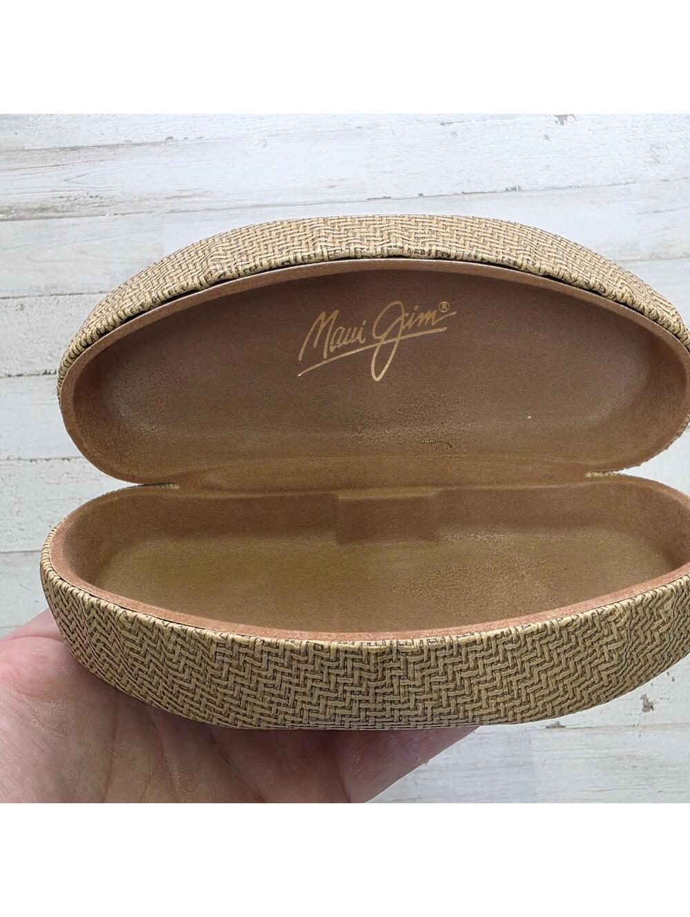 Maui Jim Clamshell Eyeglass Sunglasses Case - Beige